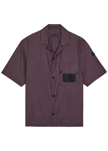 Logo ripstop shell shirt by MONCLER