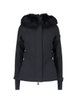 Loira faux fur-trimmed belted jacket by MONCLER