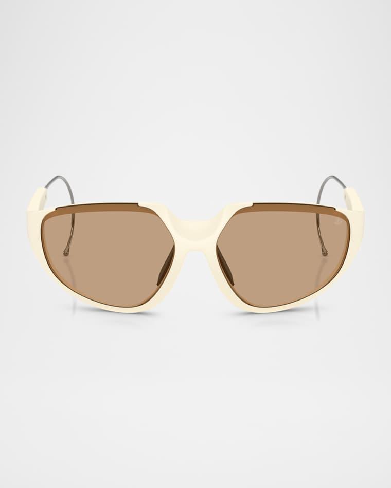ME8008 Wraparound Plastic Sunglasses by MONCLER