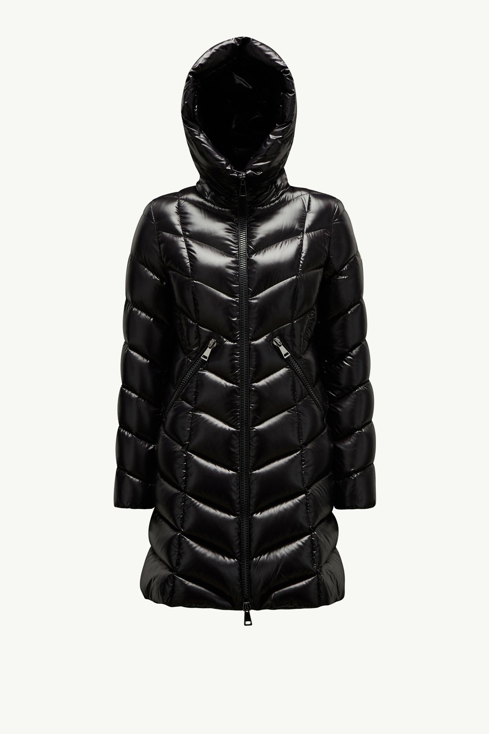 Marus Hooded Geometric-Quilted Long Down Jacket by MONCLER