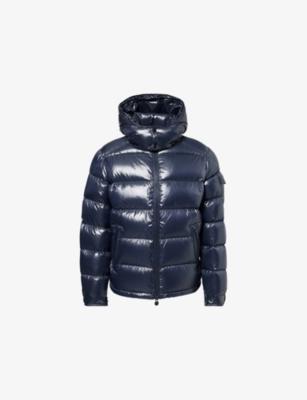 Maya logo-patch padded shell-down jacket by MONCLER