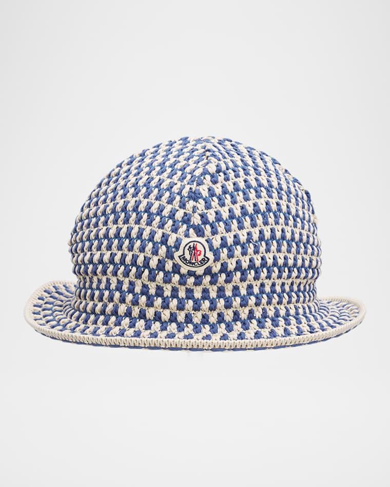 Men's Crochet Cotton Bucket Hat by MONCLER