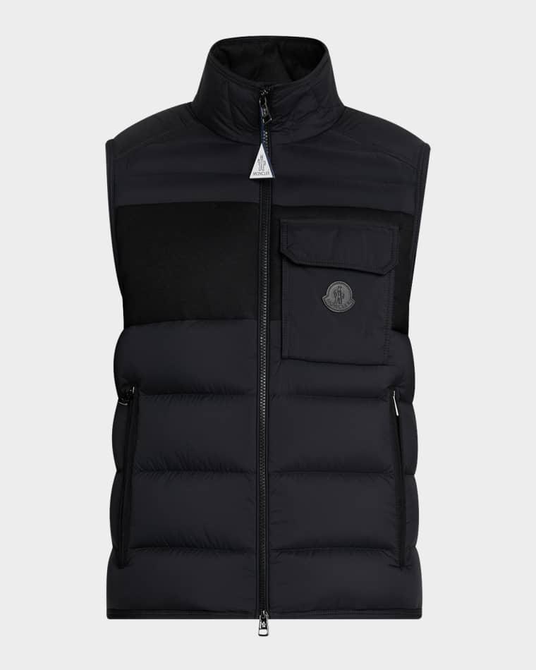 Men's Estagnous Down Puffer Vest by MONCLER Men's Estagnous Down Puffer Vest by MONCLER