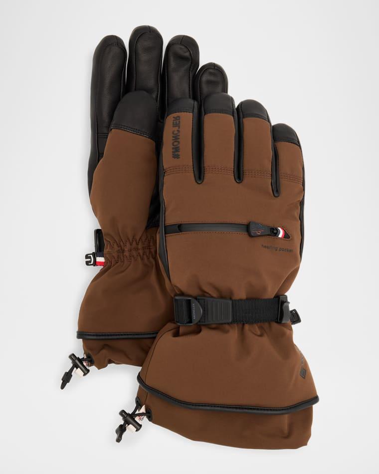 Men's Padded Contrast Ski Gloves by MONCLER
