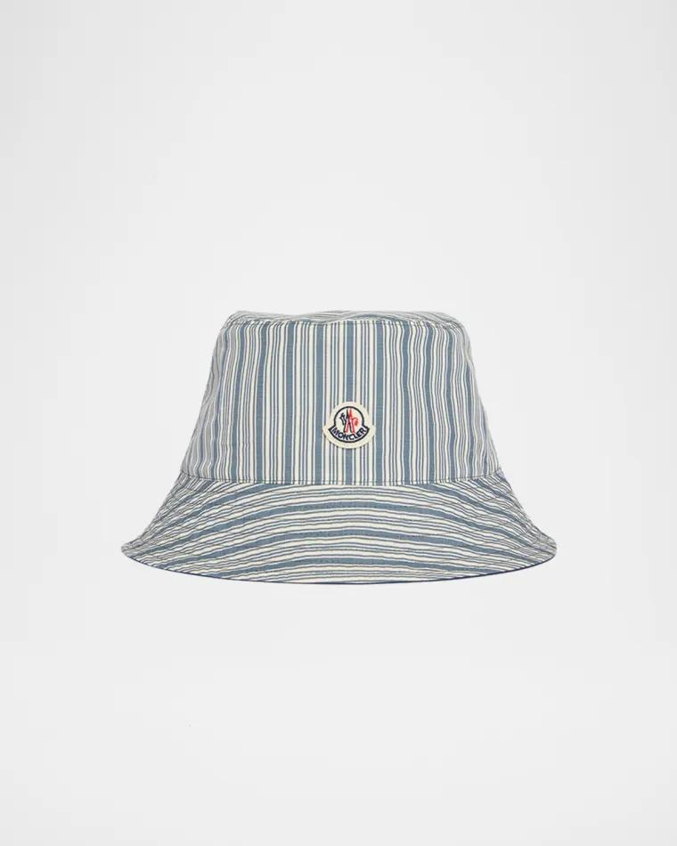Men's Stripe Bucket Hat by MONCLER