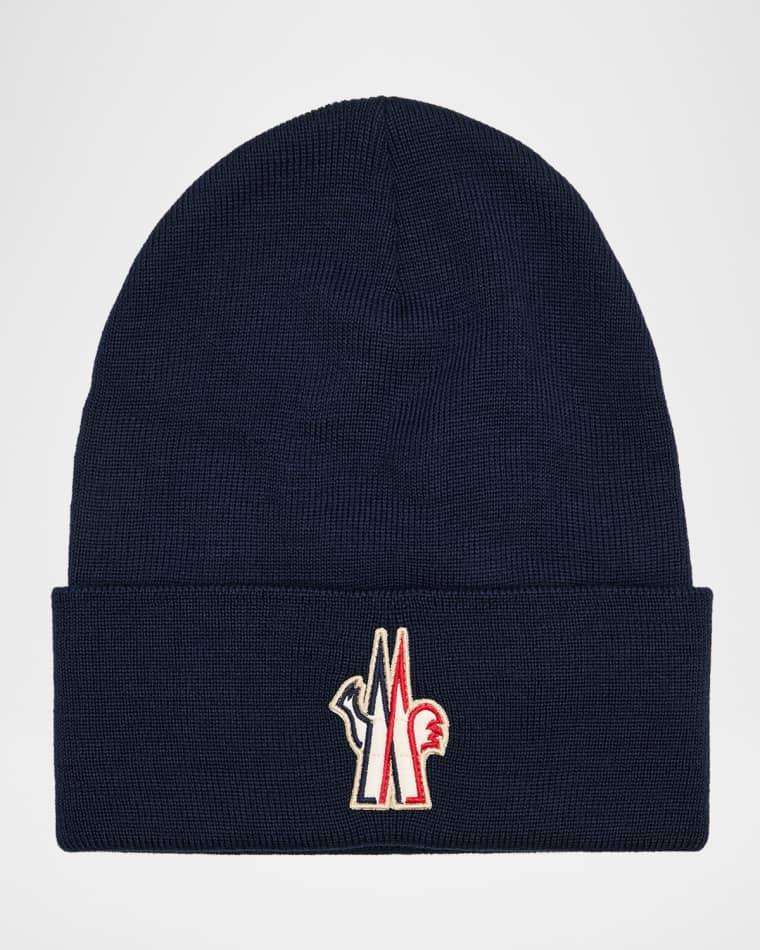 Men's Wool Logo-Patch Beanie by MONCLER