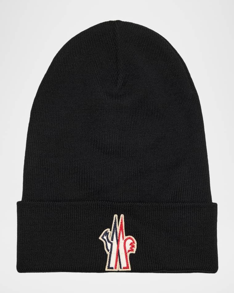 Men's Wool Logo-Patch Beanie by MONCLER