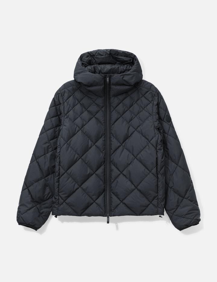 Merak Geometric-Quilted Hooded Short Down Jacket by MONCLER