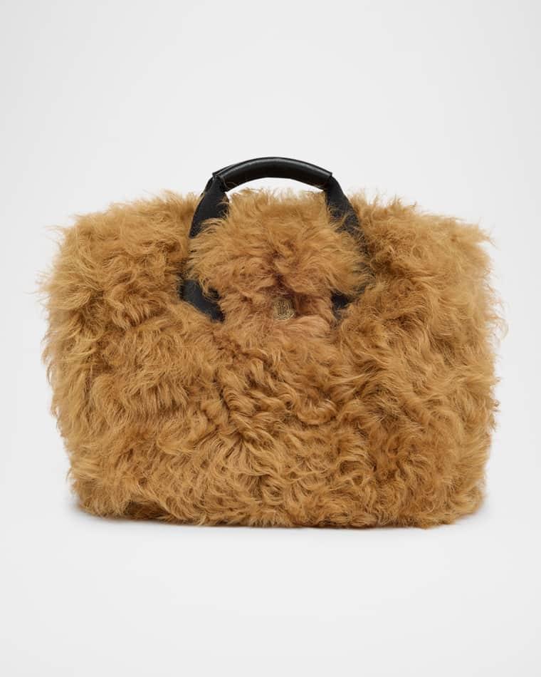 Micro Caradoc Shearling Tote Bag by MONCLER