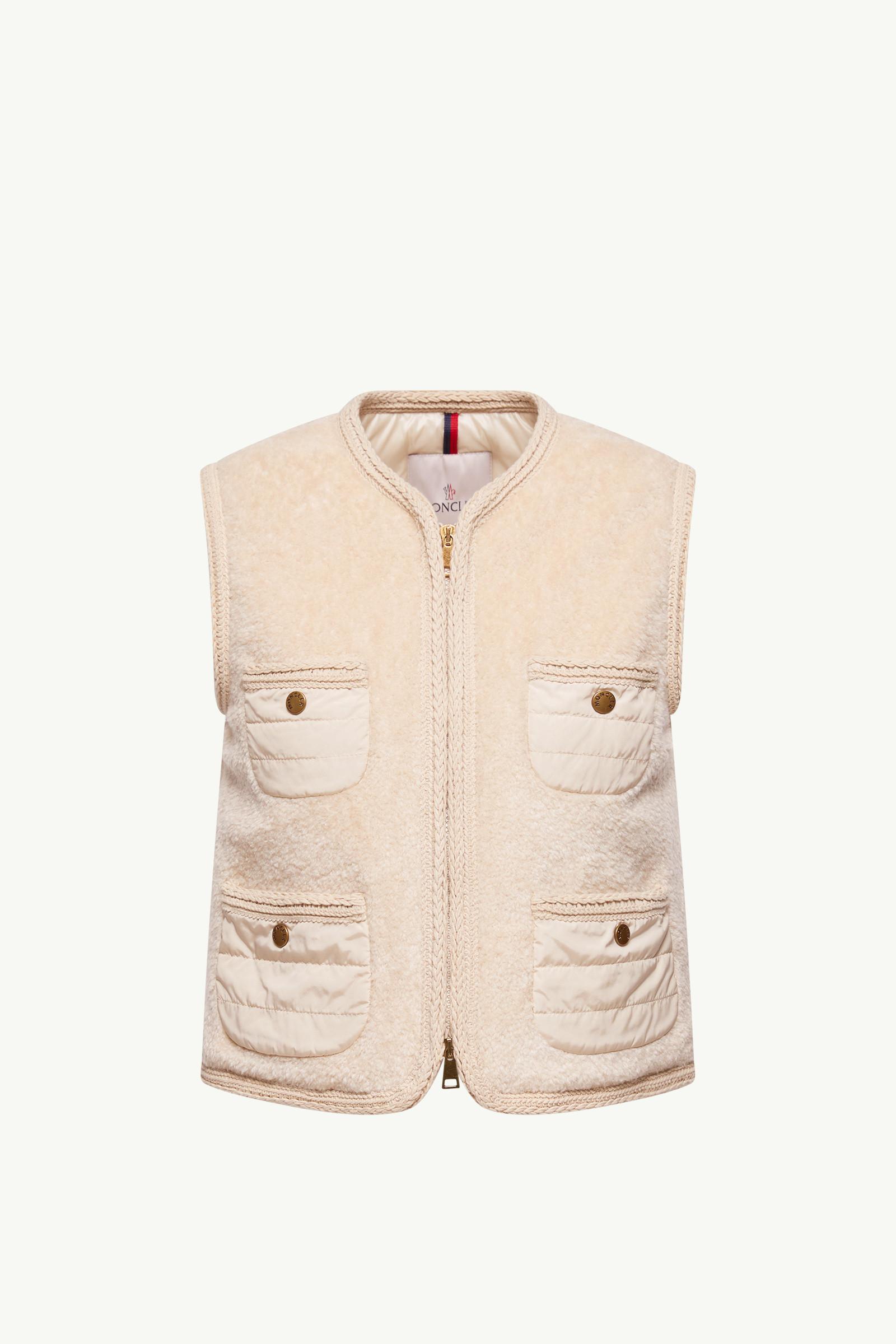 Mimosas Braided Trim Teddy Down Vest by MONCLER