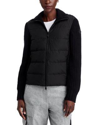Mixed Media Wool & Cashmere Zip Up Cardigan by MONCLER