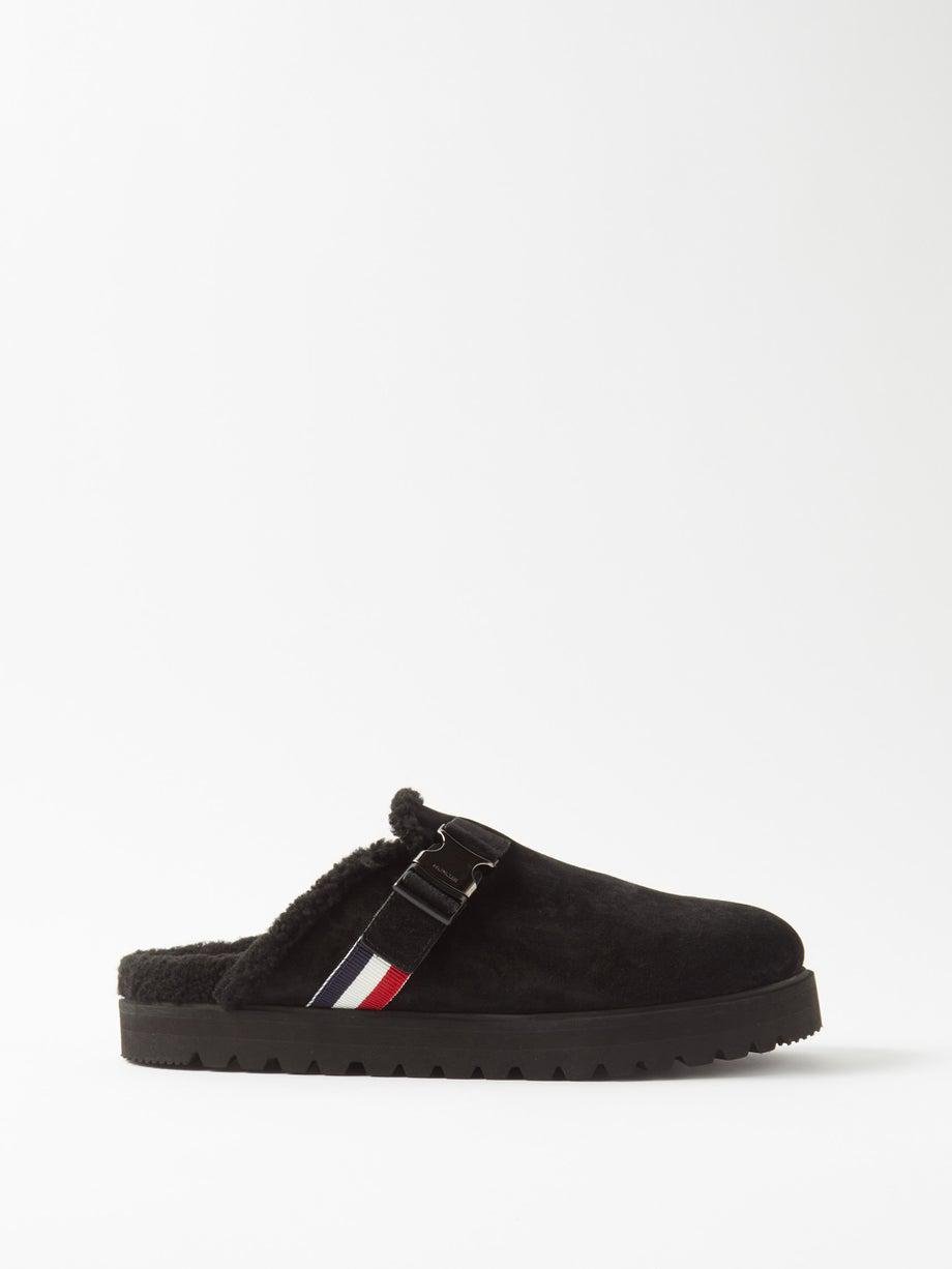Mon Mule suede backless loafers by MONCLER