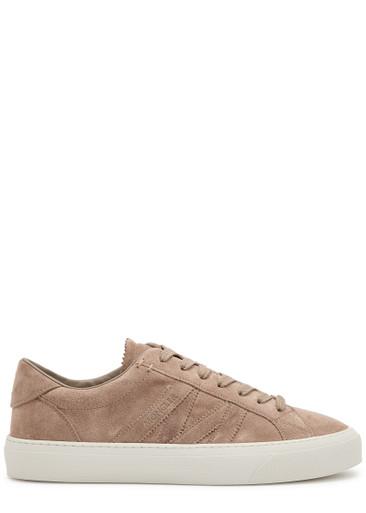 Monaco2 panelled suede sneakers by MONCLER