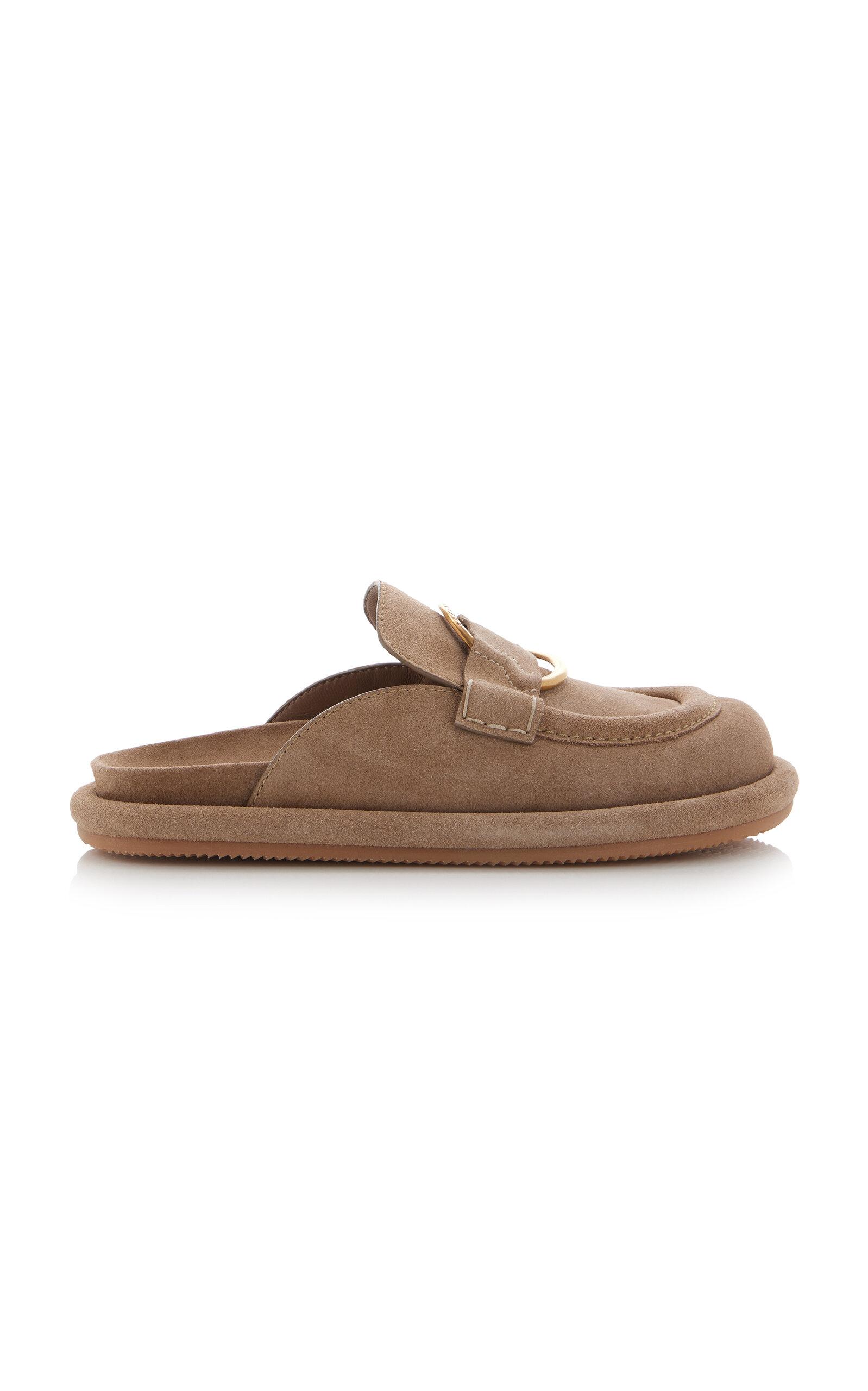 Moncler Bell Suede Mules - Moda Operandi by MONCLER