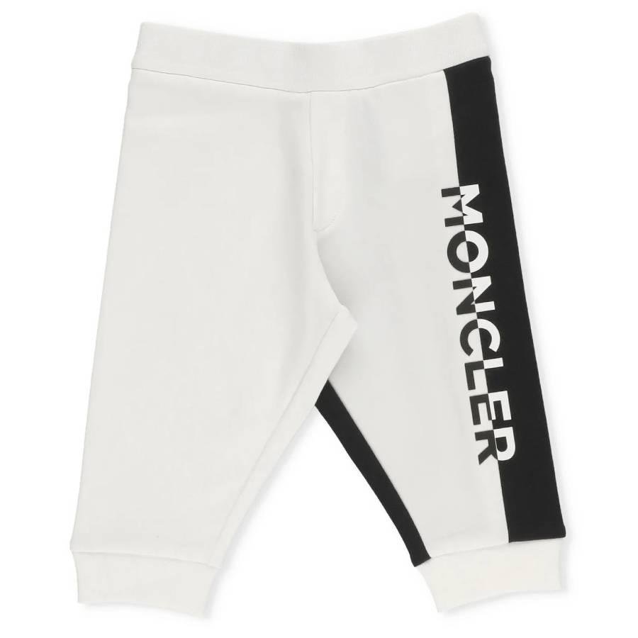 Moncler Boys Logo Print Bicolor Sweatpants by MONCLER