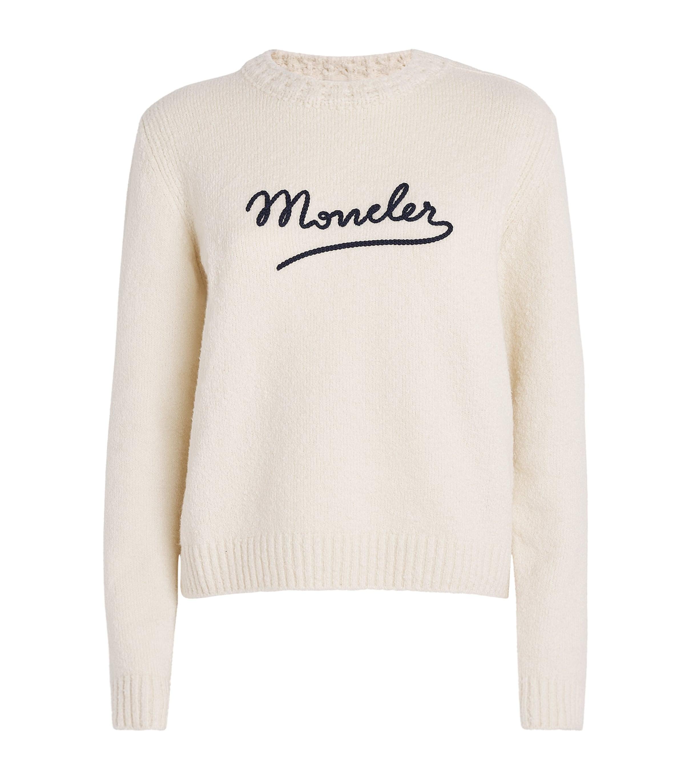 Moncler Cotton-Blend Embroidered Sweater by MONCLER