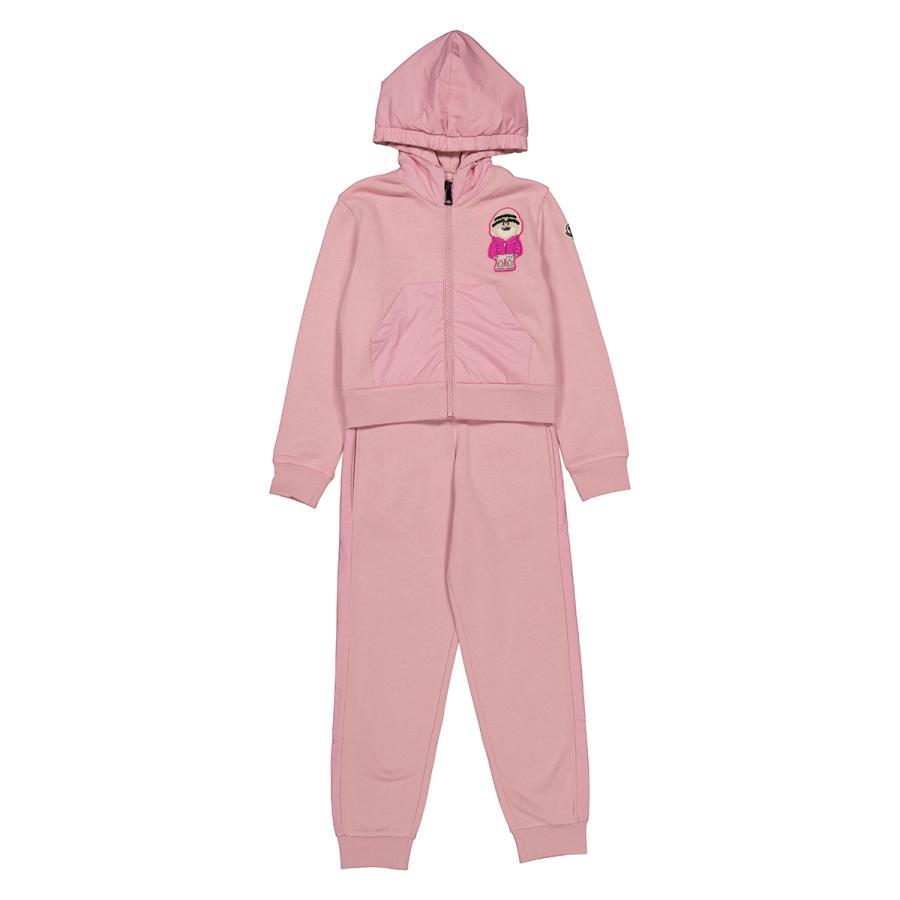 Moncler Girls Pink Logo Embroidered Knitted Wool Set by MONCLER