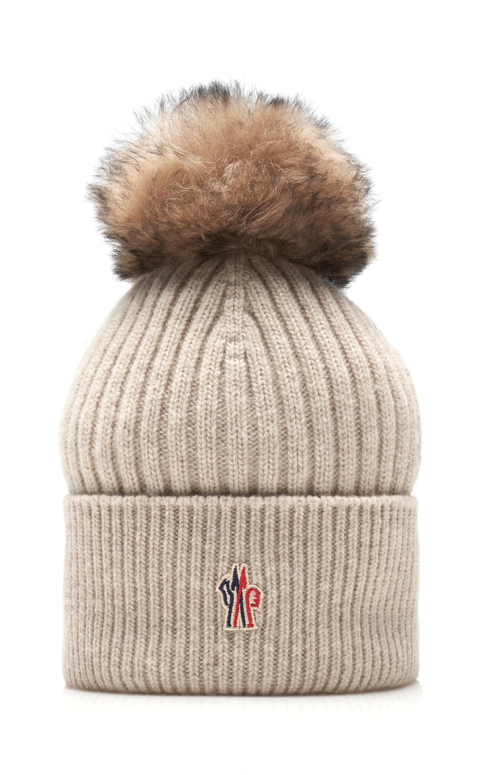 Moncler Grenoble Shearling-Trimmed Wool Beanie - Moda Operandi by MONCLER
