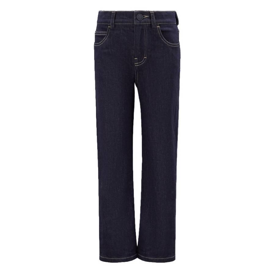 Moncler Kids Embroidered Straight-Leg Denim Jeans by MONCLER
