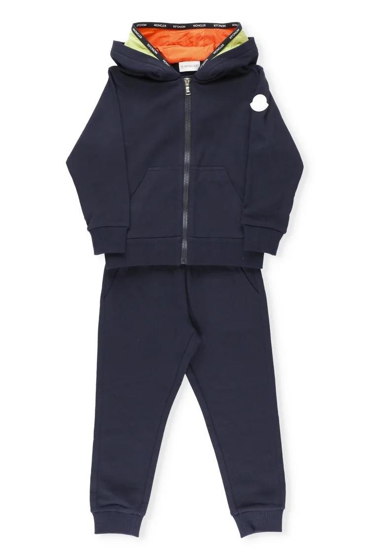 Moncler Kids Navy Layered-Hood Two-Piece Tracksuit by MONCLER