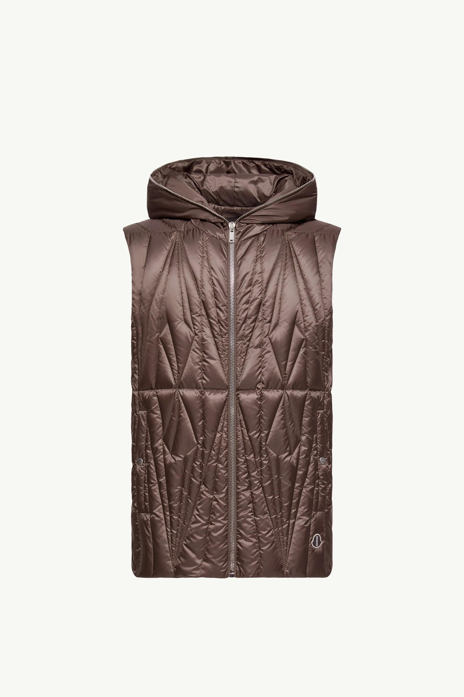 Moncler + Rick Owens Geocamo Ziplock Hooded Down Vest by MONCLER