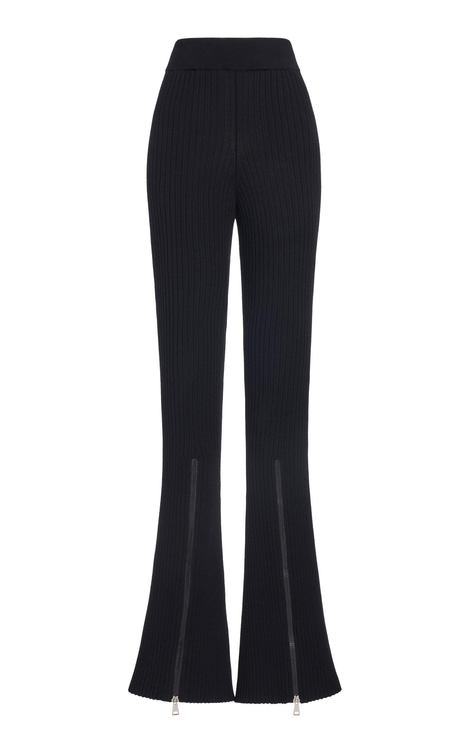 Moncler Zipped Flared-Leg Knit Ski Pants - Moda Operandi by MONCLER