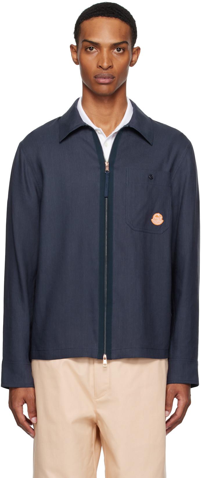 Moncler x Gilga Farm Navy Zip Shirt by MONCLER