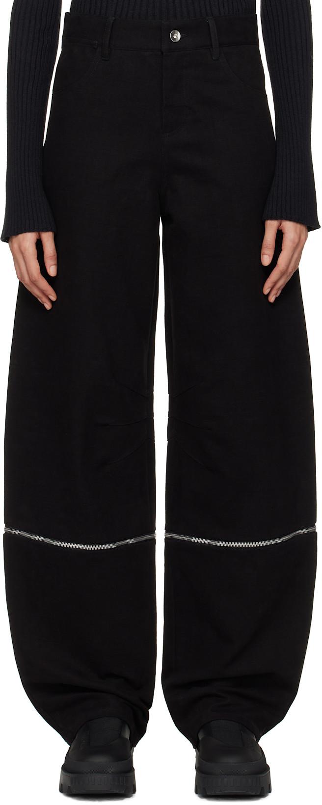 Moncler x Willow Smith Black Canvas Trousers by MONCLER