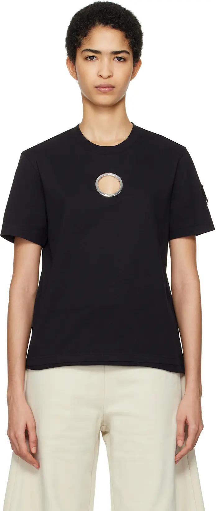 Moncler x Willow Smith Black Grommet T-shirt by MONCLER