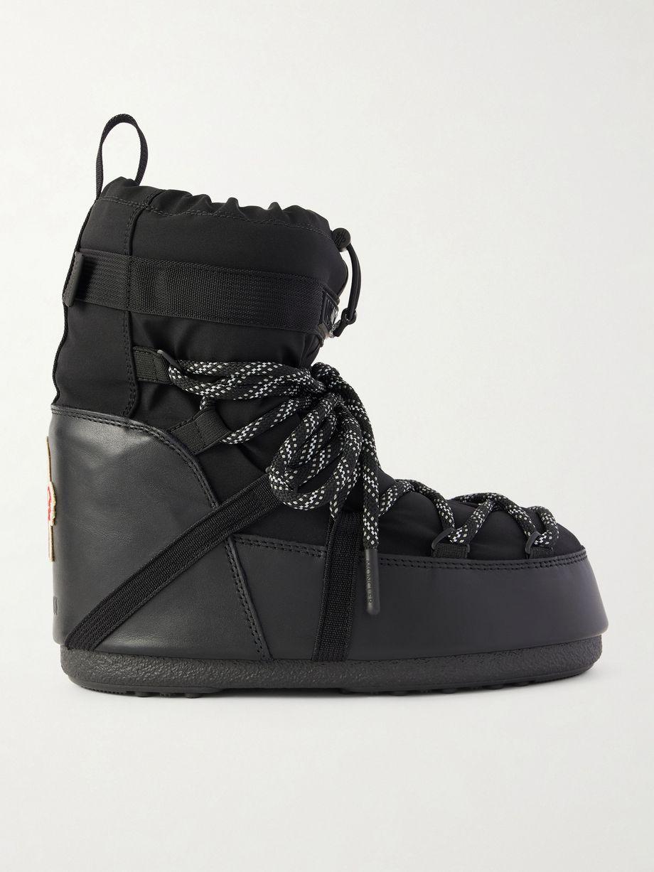 + Moon Boot Icon shell and leather snow boots by MONCLER