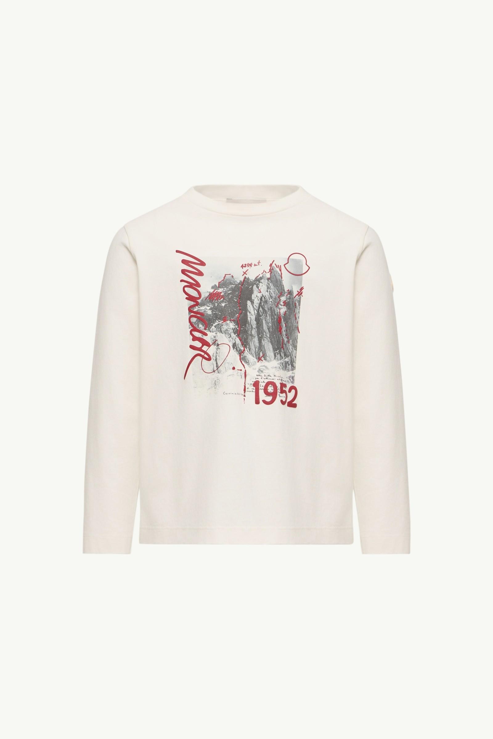 Mountain Long Sleeve Cotton T-Shirt by MONCLER