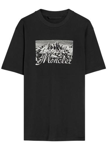 Mountain logo-printed cotton T-shirt by MONCLER
