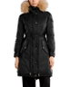 Moustique Hooded Shearling Trim Long Down Parka by MONCLER Moustique Hooded Shearling Trim Long Down Parka by MONCLER