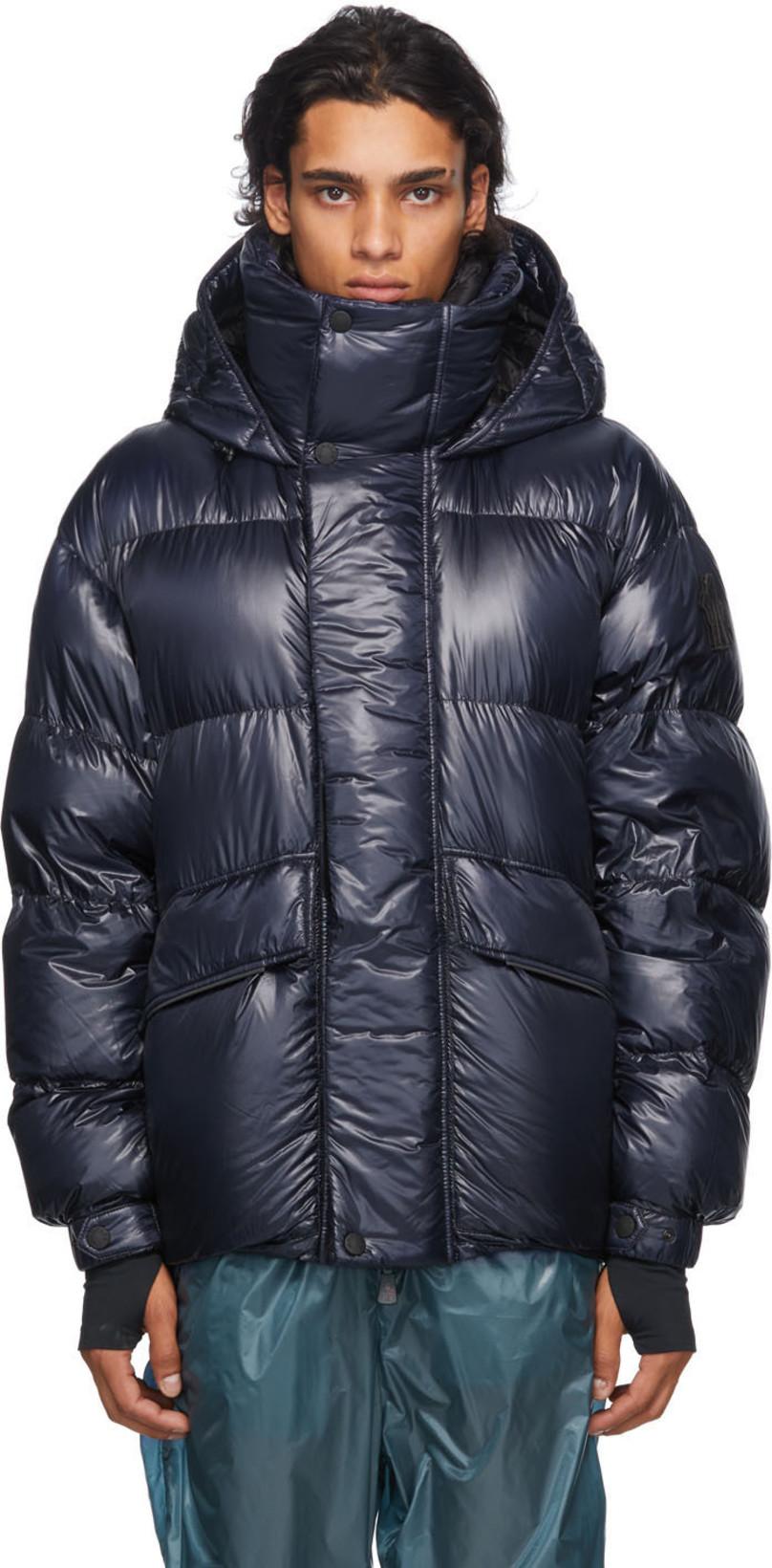 Navy Down Gressan Coat by MONCLER