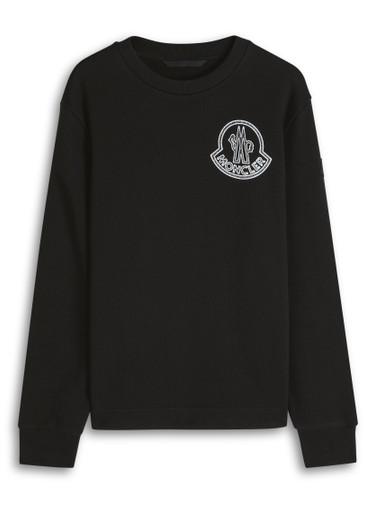 New Badge logo-print cotton sweatshirt by MONCLER