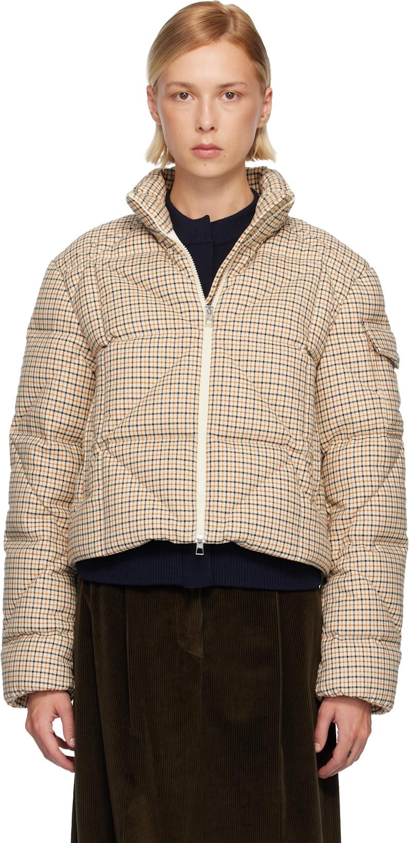 Off-White Keros Diamond-Quilted Wool Blend Short Down Jacket by MONCLER