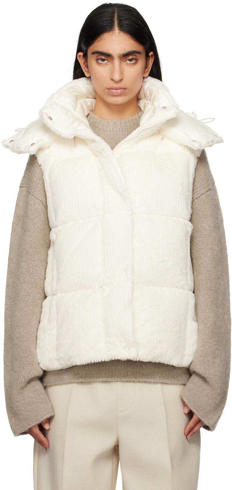 Off-White Luzule Faux-Fur Down Vest by MONCLER