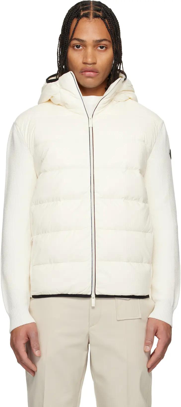 Off-White Padded Cotton Zip-Up Down Hoodie by MONCLER