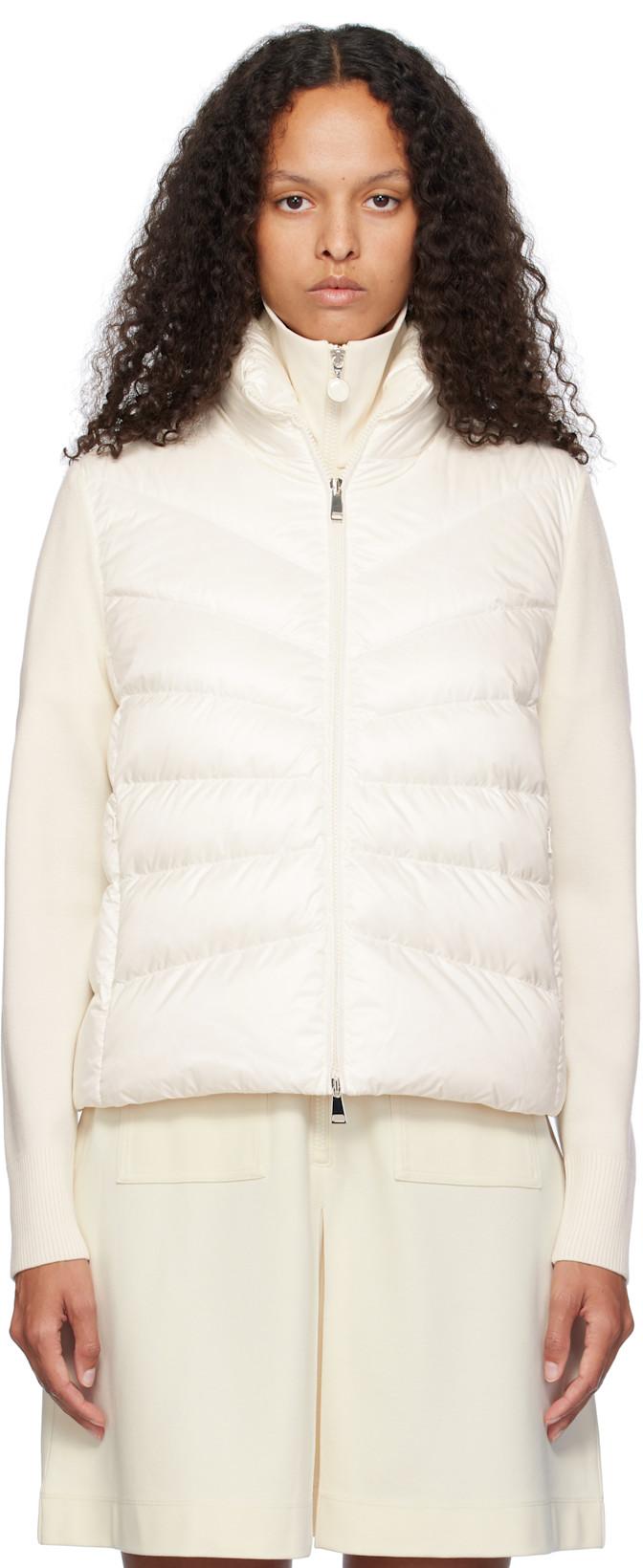 Off-White Padded Wool Down Cardigan by MONCLER
