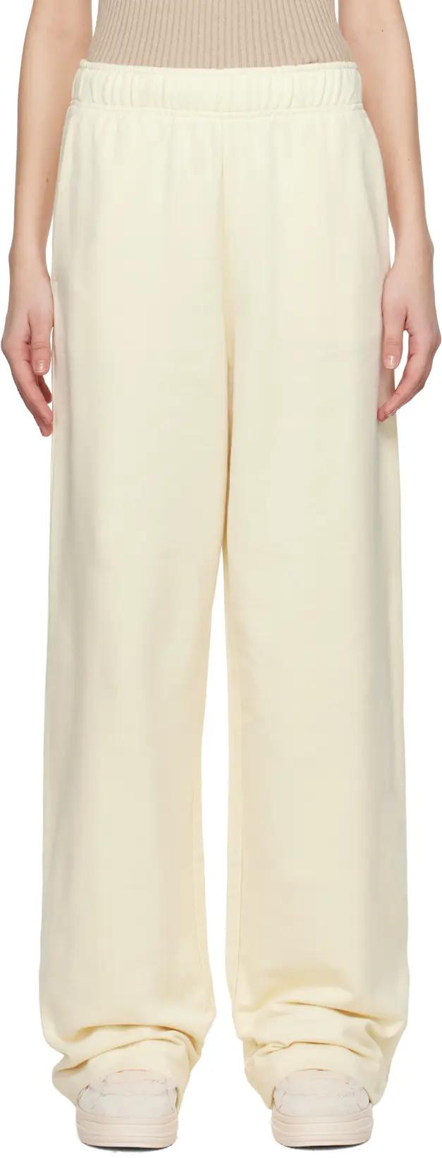 Off-White Wide Leg Cotton Sweatpants by MONCLER