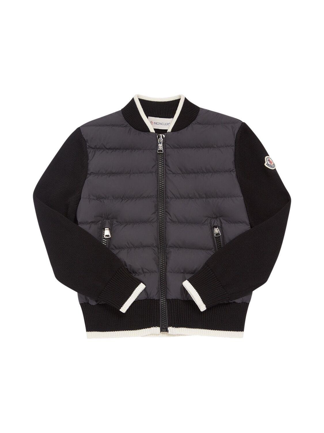 Padded Tech And Cotton Down Cardigan by MONCLER