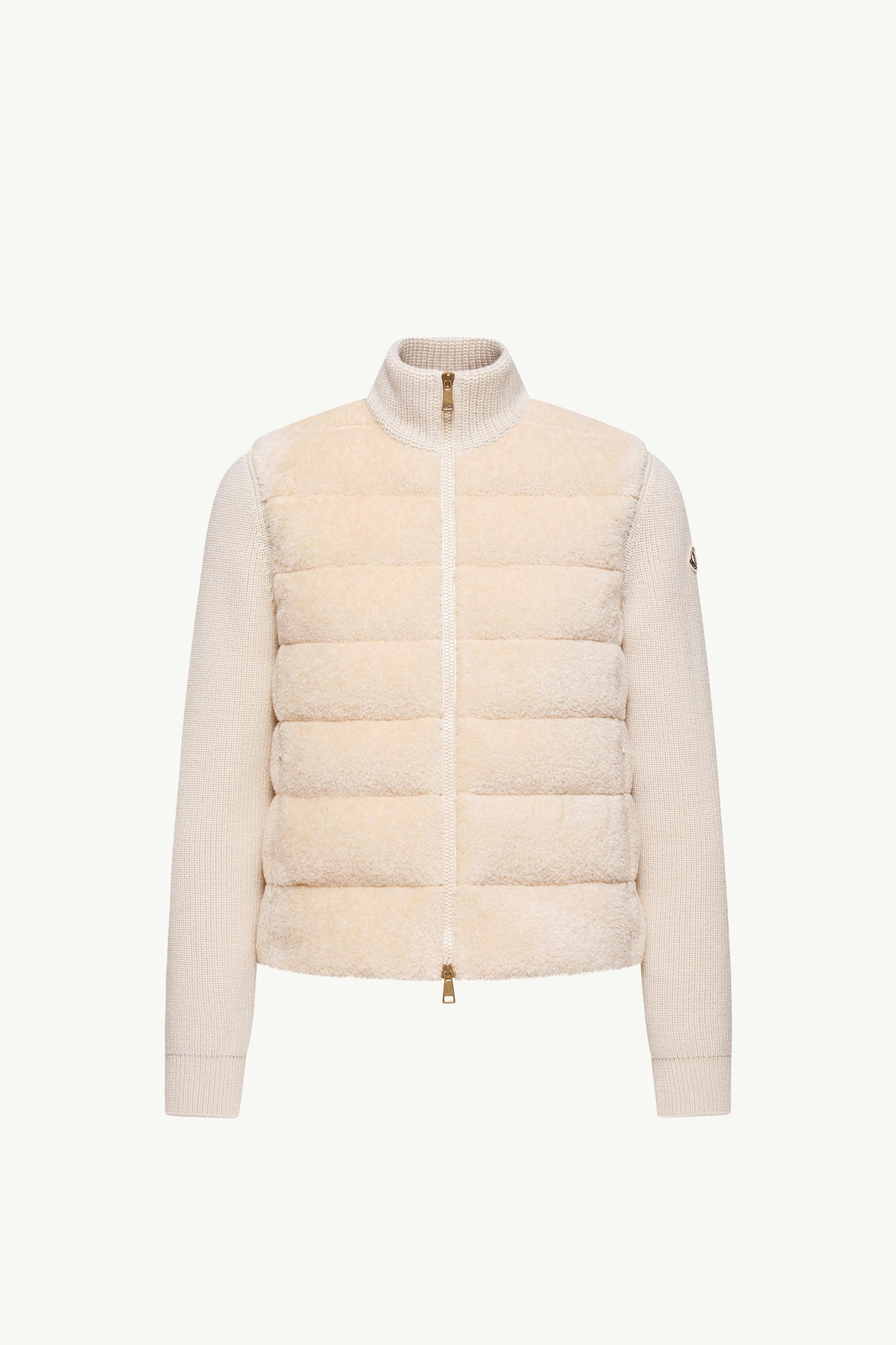 Padded Teddy & Wool Zip-Up Cardigan by MONCLER