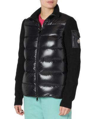 Padded Wool Puffer Cardigan by MONCLER