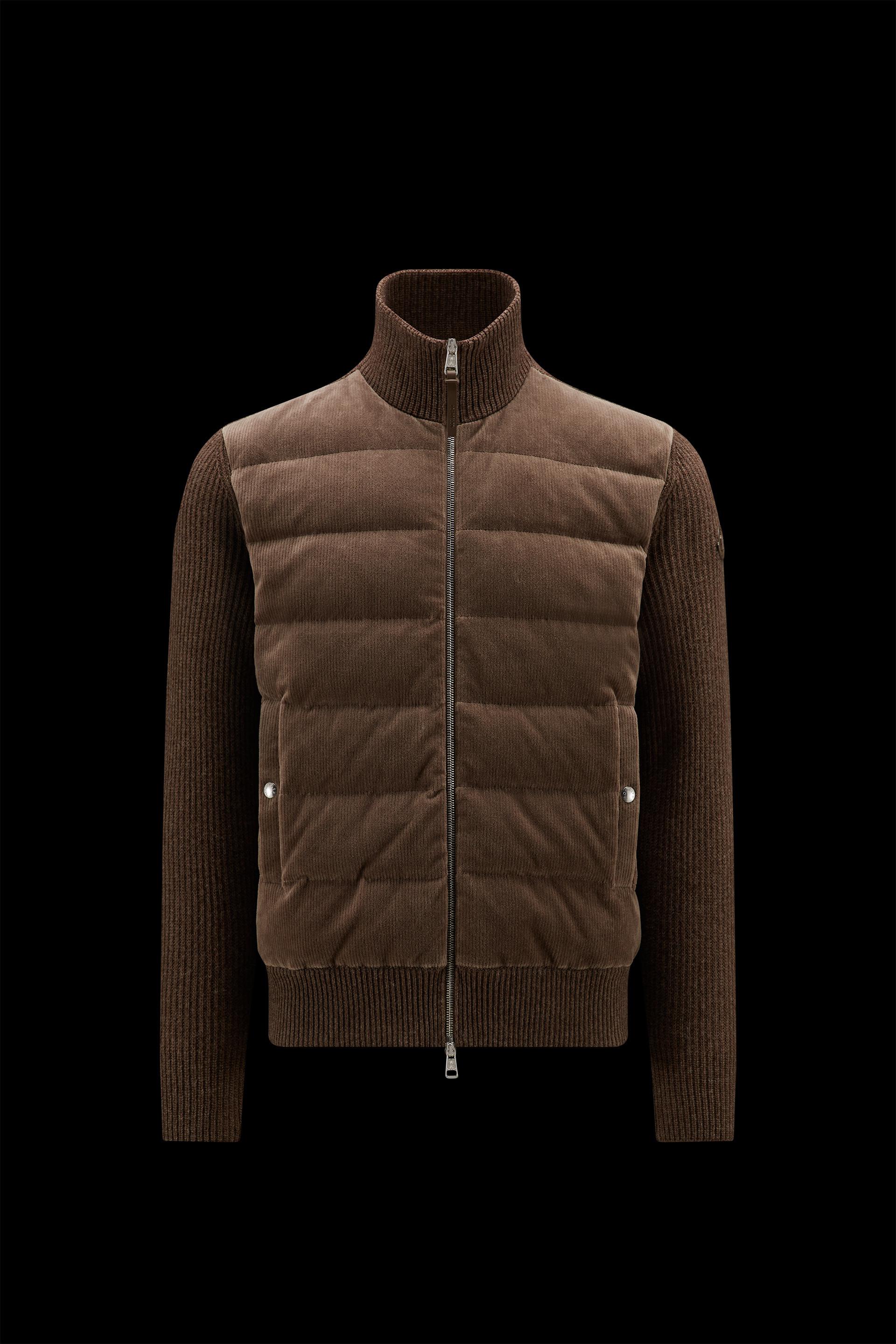 Padded Wool & Velvet Cardigan by MONCLER