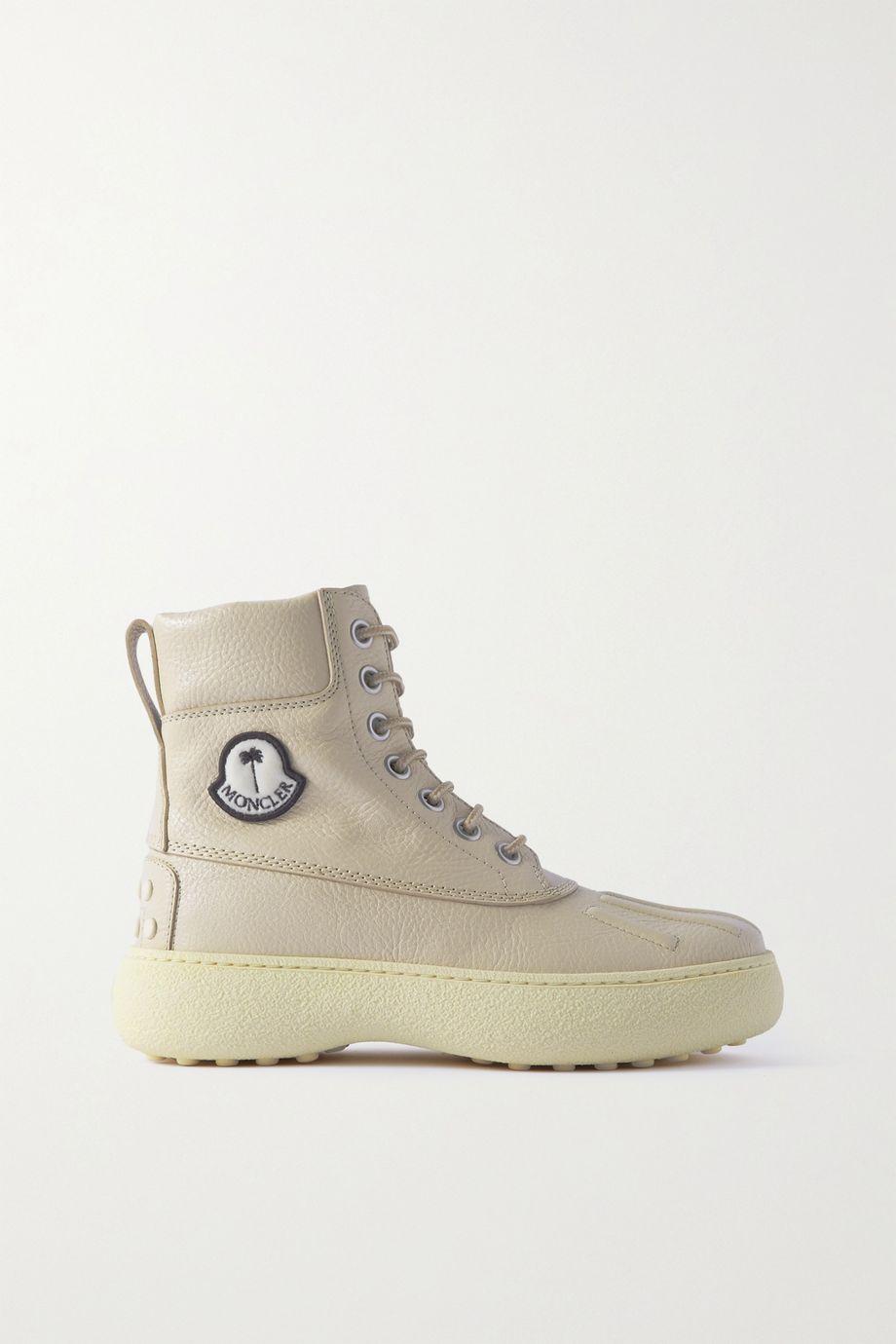 + Palm Angels textured-leather ankle boots by MONCLER