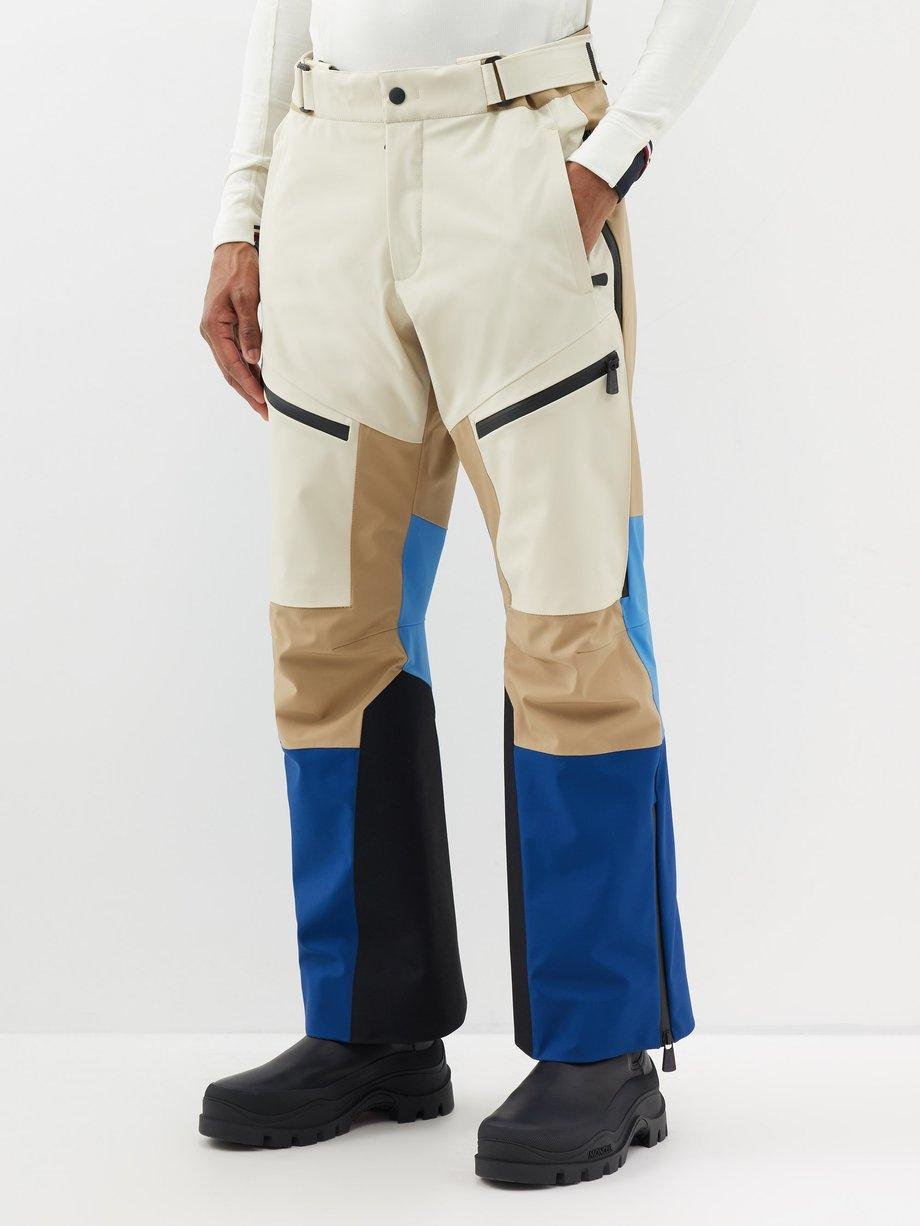 Panelled padded shell ski trousers by MONCLER