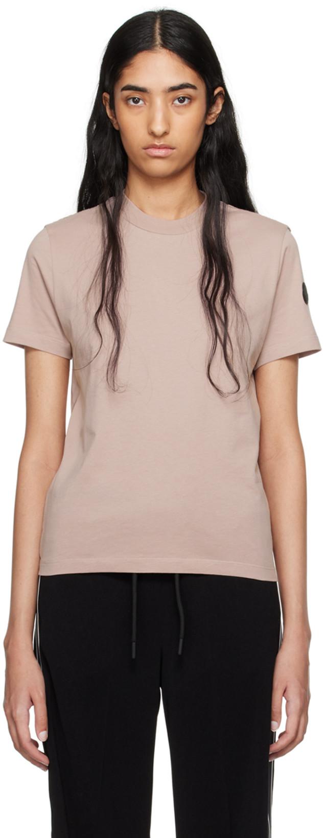 Pink Pleated T-Shirt by MONCLER