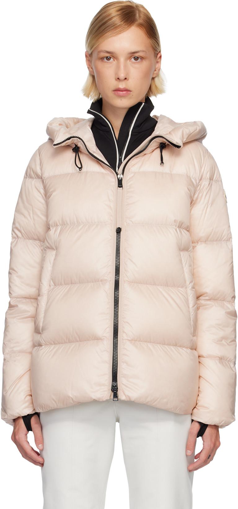 Pink Serittes Hooded Short Down Jacket by MONCLER