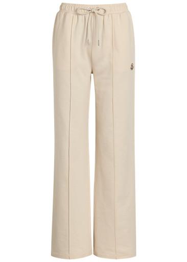 Pintuck straight-leg cotton sweatpants by MONCLER