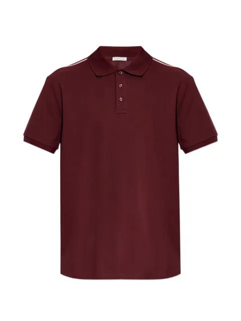 Piquet stripe detail polo shirt by MONCLER